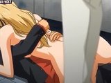 Anime blonde gets double penetrated