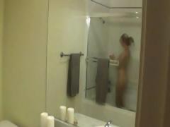 Blonde Teen Taped While Taking A Shower And Is Fucked After That