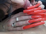 Long Red Nails BJ with Cumshot.