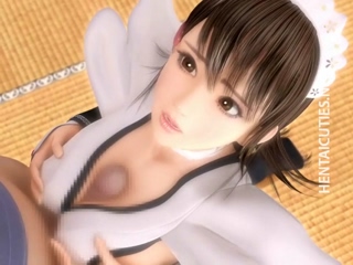 Busty 3D anime maid squirt milk