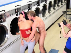 Blonde Teen Fingering Herself Laundry Day
