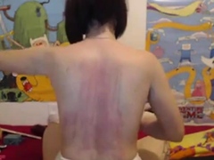 Caning Her Back Spanking Tits 1
