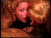 Surprised by two horny blondes in the closet