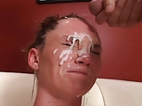Average teen doesn't like cum on her face..oops!