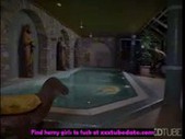 Fresh wet pussy gets fucked at the pool
